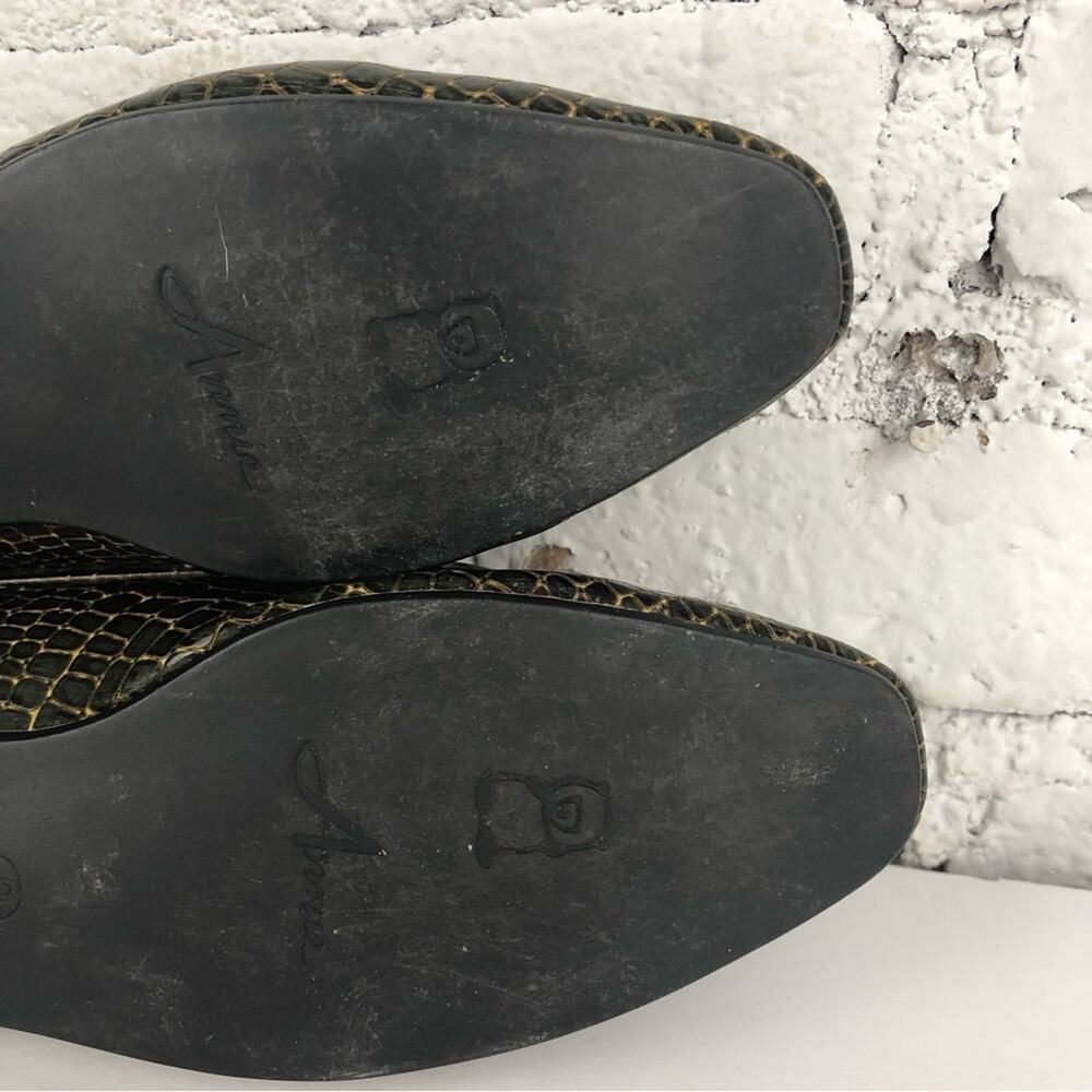 Vintage Annie Patchwork Faux Animal Tiger Accent Loafers - Picture 10 of 12